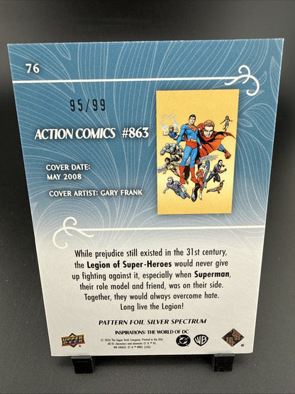 2026 UD Inspirations #76 Superman / Legion of Super-Heroes Foil Foil Silver  /99