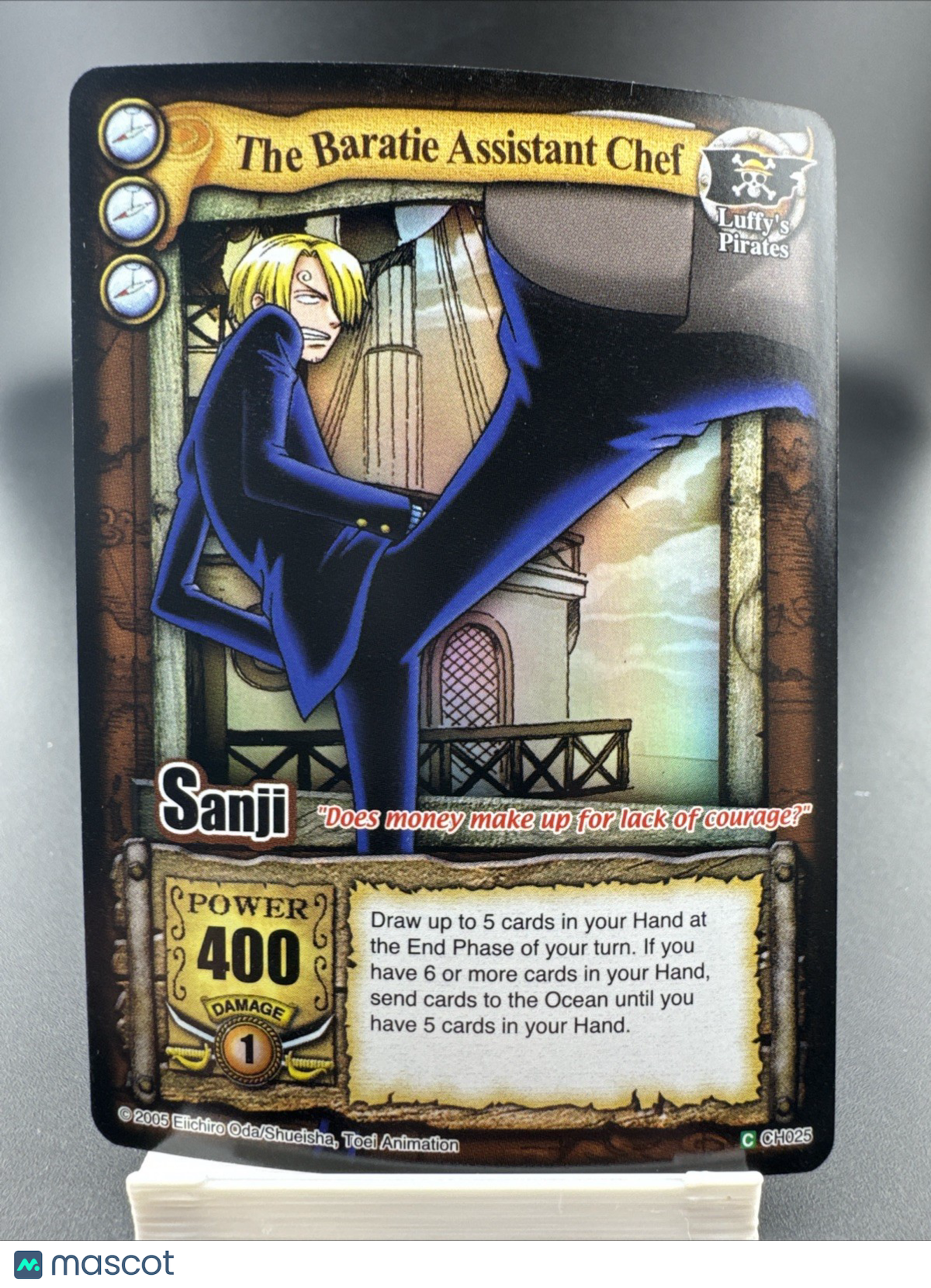 Bandai One Piece CCG Card Sanji The Baratie Assistant Chef Holo CH025 Vintage
