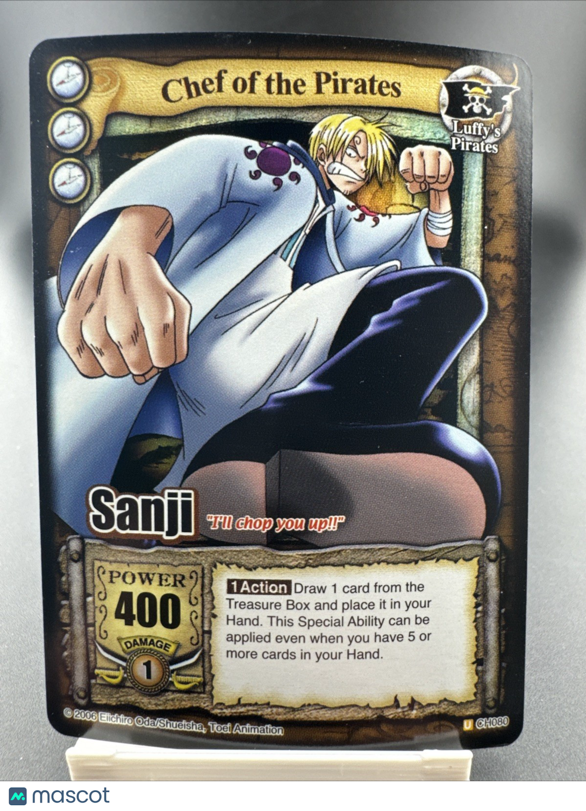 Bandai One Piece CCG Card Sanji Chef Of The Pirates Holo Grand Line Vintage 2006