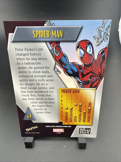 SPIDER-MAN 2022 Upper Deck Marvel Metal Universe #64 SP GOLD FX Parallel