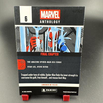 2025 Panini Marvel Final Chapter Spider Man 47/50 #6