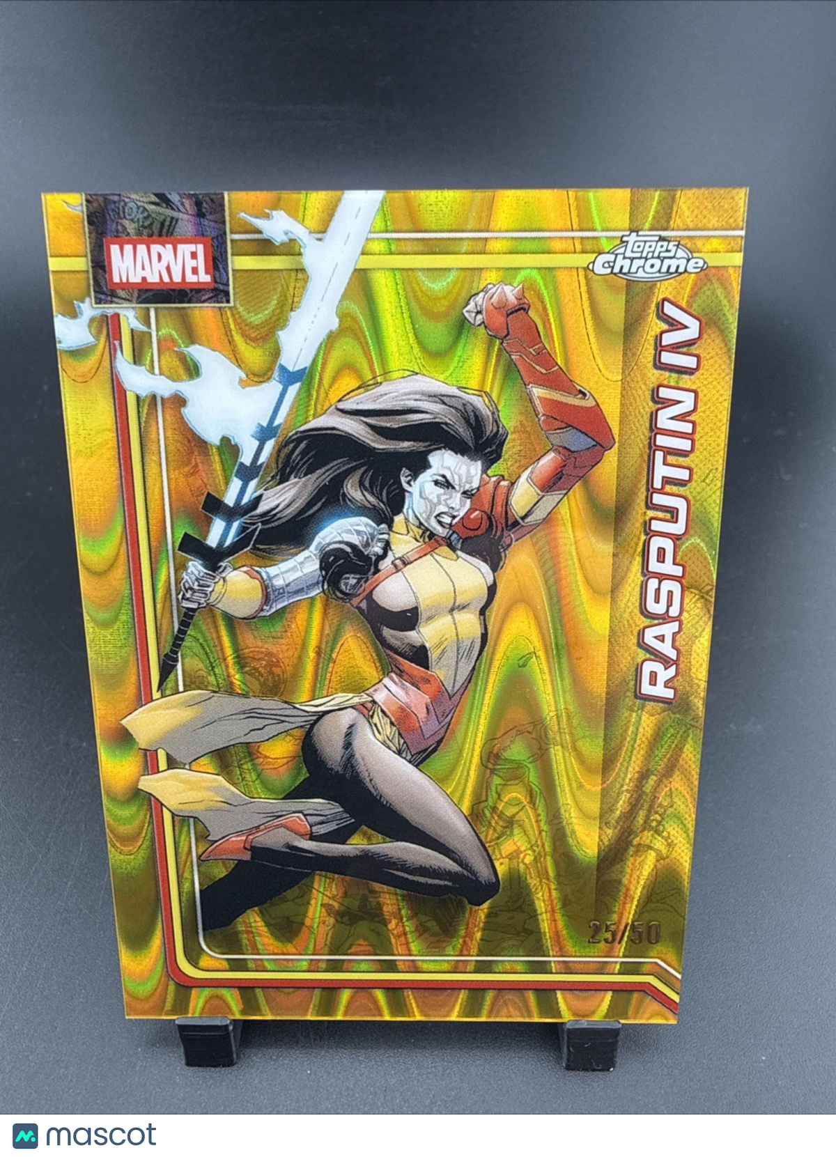 2025 Topps Chrome Marvel Rasputin IV Gold Wave Refractor 33/50 MINT CONDITION 🔥