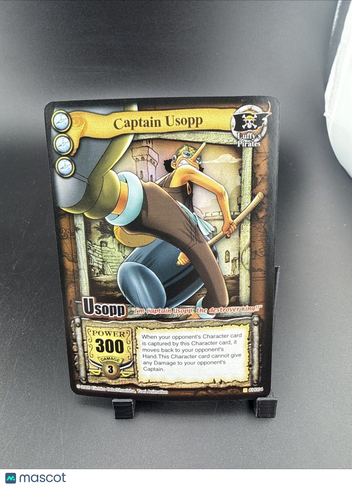 2005 Shonen Jump’s One Piece CCG Captain Usopp Holo Foil Card #CH004 CLEAN