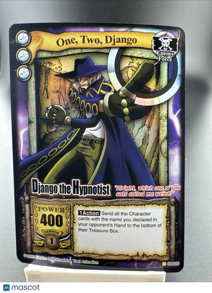 Bandai One Piece CCG Card Django The Hypnotist One, Two, Django Holo Vintage
