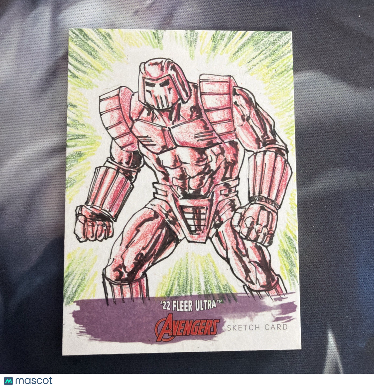 2022 Fleer Ultra Avengers Sketch - Crimson Dynamo Marvel Art 1/1 Soriano