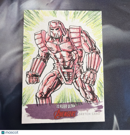2022 Fleer Ultra Avengers Sketch - Crimson Dynamo Marvel Art 1/1 Soriano