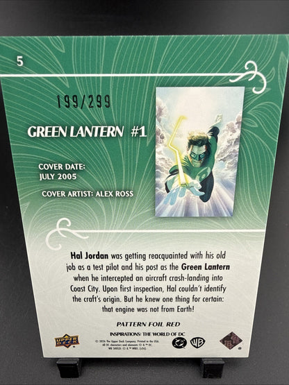 2026 UD Inspirations The World Of DC Pattern Foil Red GREEN LANTERN #5 #239/299
