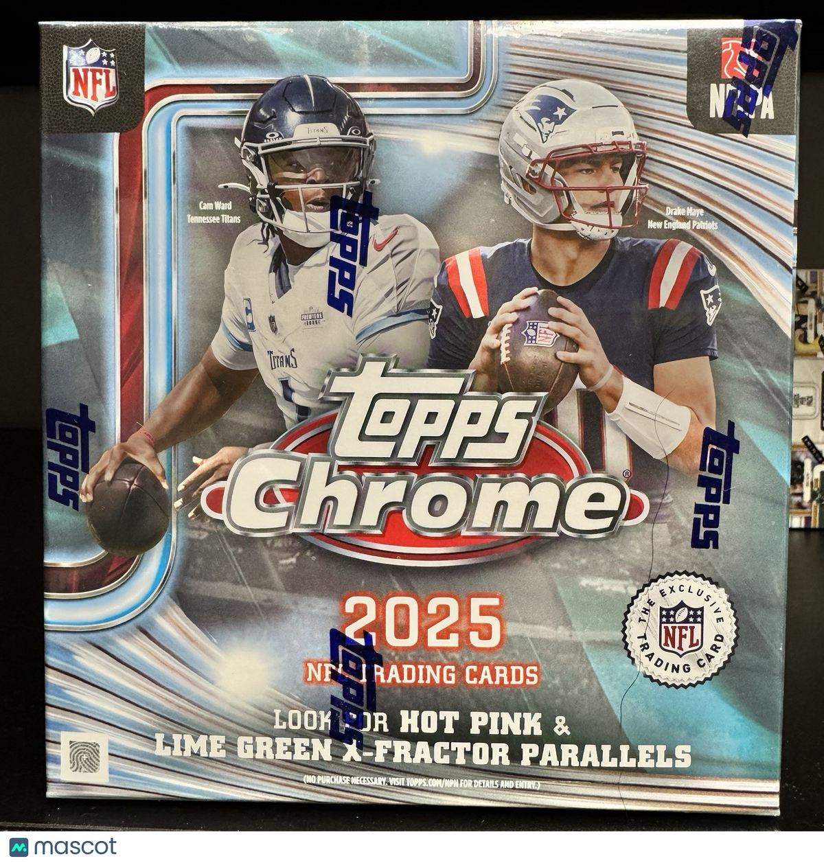 2025 TOPPS CHROME FOOTBALL MEGA BOX FACTORY SEALED