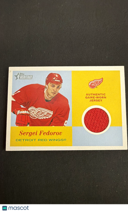 2001-02 Topps Heritage - Jerseys Sergei Fedorov #J-SF (MEM)