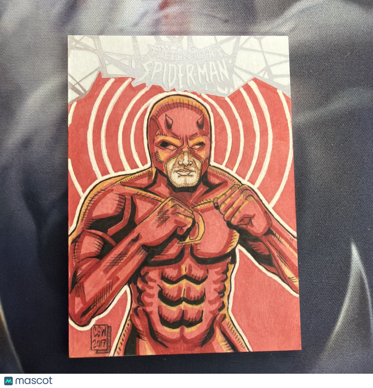 2017 Fleer Ultra Spider-Man Daredevil 1/1 Sketch Chris Willdig