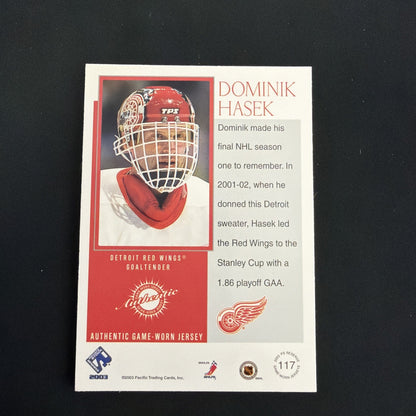 2002-03 Pacific Private Stock Reserve - Dominik Hasek #117 /1475 (MEM)