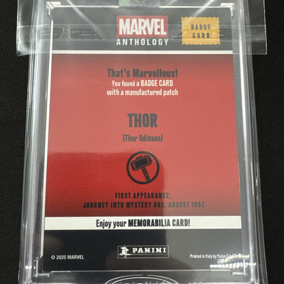 2025 Marvel Anthology Thor Memorabilia Badge Patch Card 🔥🔥