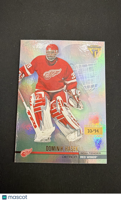 2001-02 Pacific Private Stock Titanium - Dominik Hasek #49 Premiere Date /94