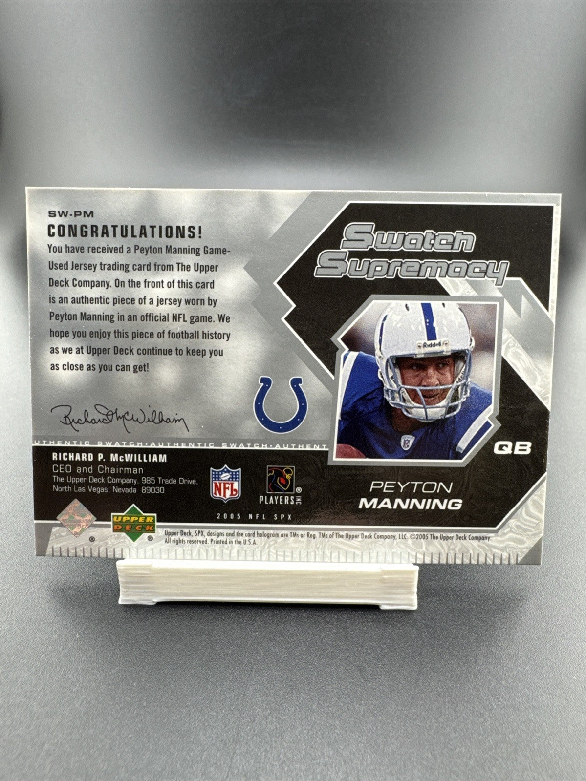2005 SPx - Swatch Supremacy Peyton Manning #SW-PM (MEM)