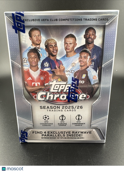 2025/26 Topps Chrome UEFA Club Competitions Soccer Blaster Box