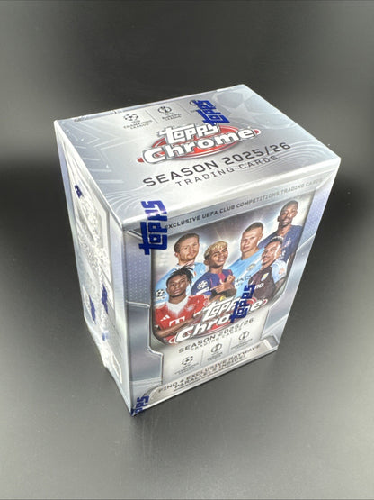 2025/26 Topps Chrome UEFA Club Competitions Soccer Blaster Box