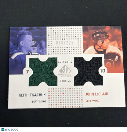2002-03 SP Game Used - Authentic Fabrics Combos Keith Tkachuk, John LeClair...
