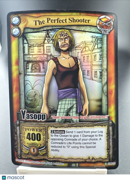Bandai One Piece CCG Card Yasopp The Perfect Shooter Holo The Quest Begins 2005