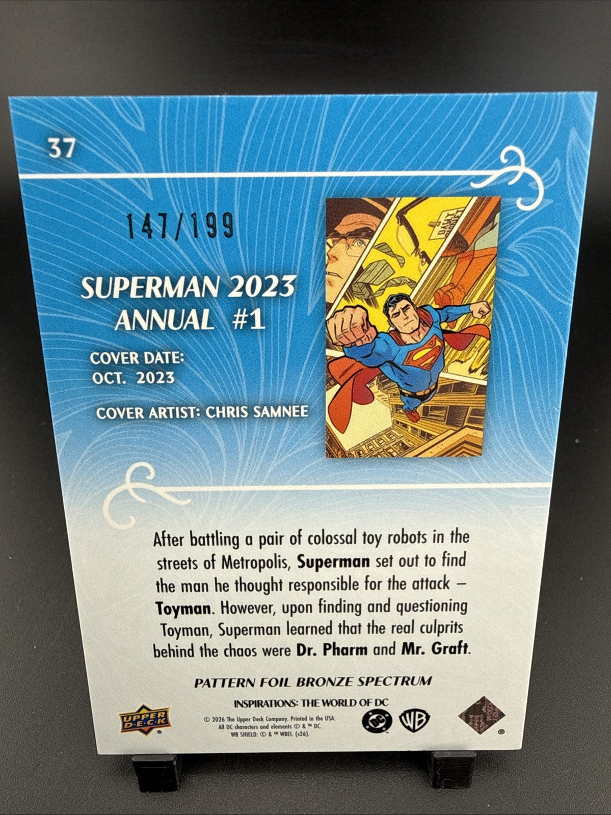 Superman 2026 Upper Deck Inspirations Pattern Foil Bronze Spectrum /199 #37