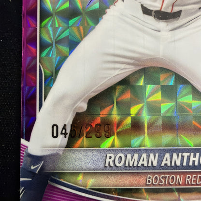 2025 Bowman Chrome - Prospects Roman Anthony, Roman Anthony #BCP-167 Fuchsia...