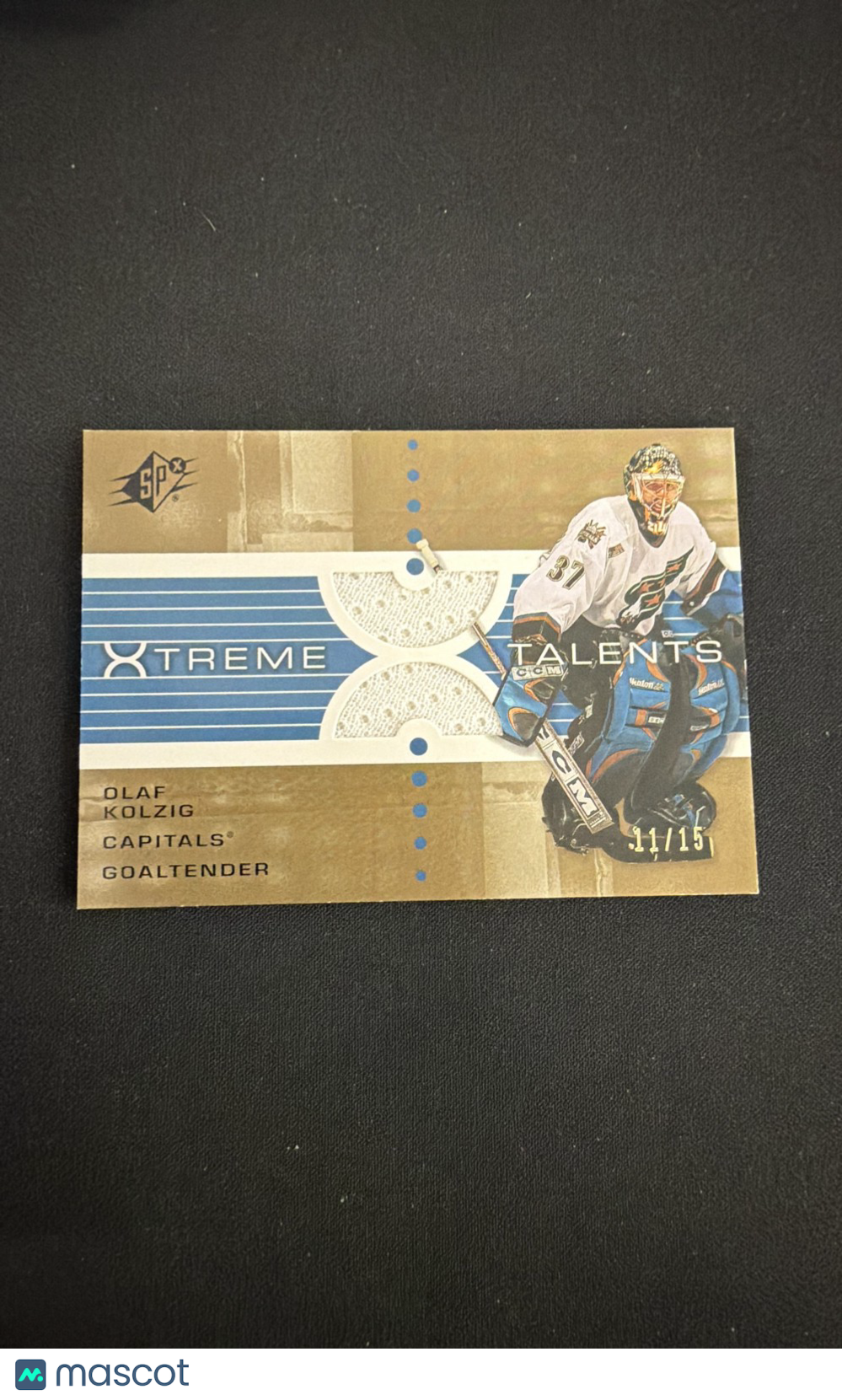 2002-03 SPx - Xtreme Talents Olaf Kolzig #X-OK Gold /15 (MEM)