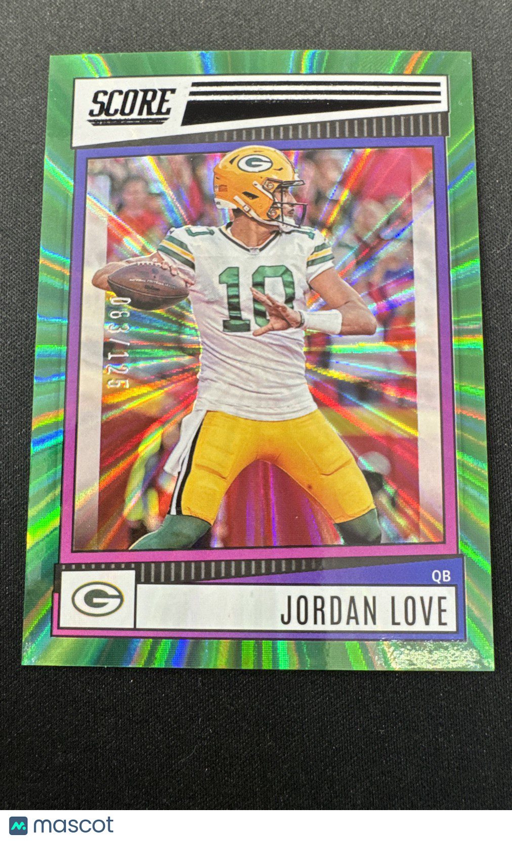2022 Score - Jordan Love #98 Green burst /125