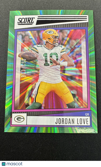 2022 Score - Jordan Love #98 Green burst /125
