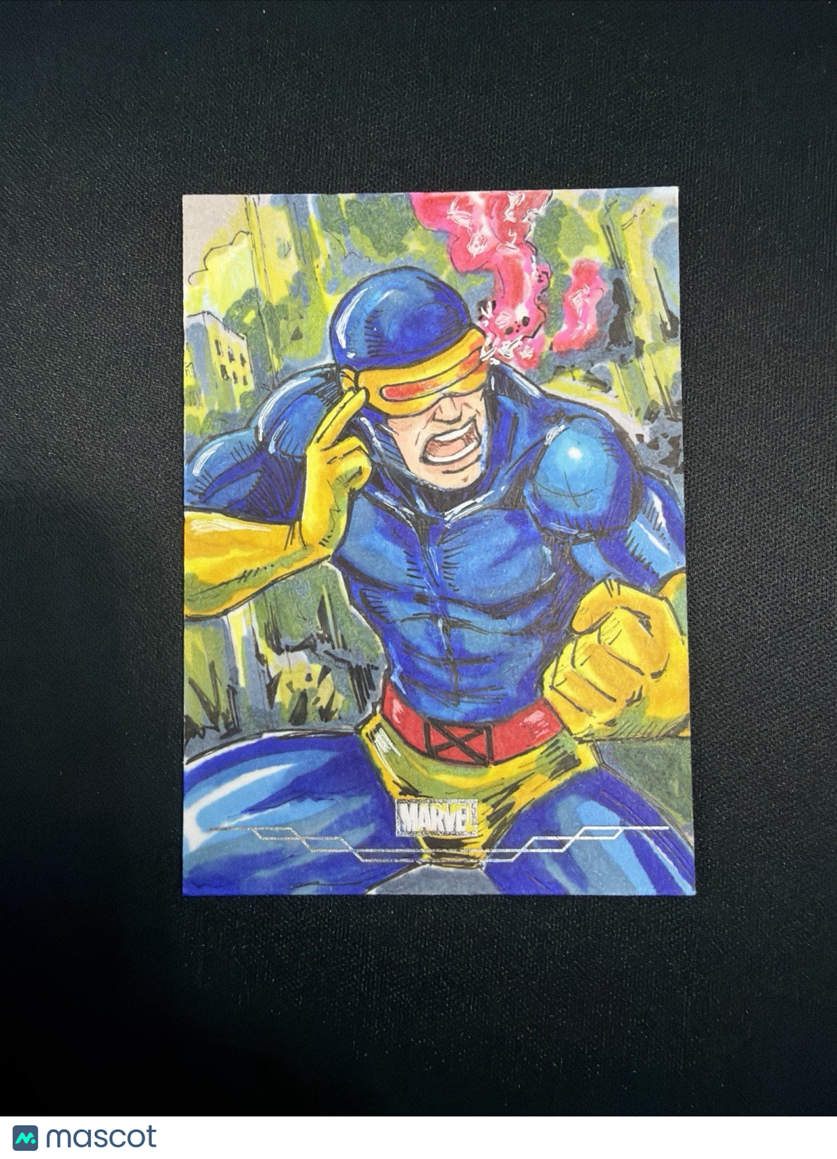 2025 Topps Chrome Marvel Studios CYCLOPS ARTIST SKETCH AUTO # 1/1 Allen Serrano