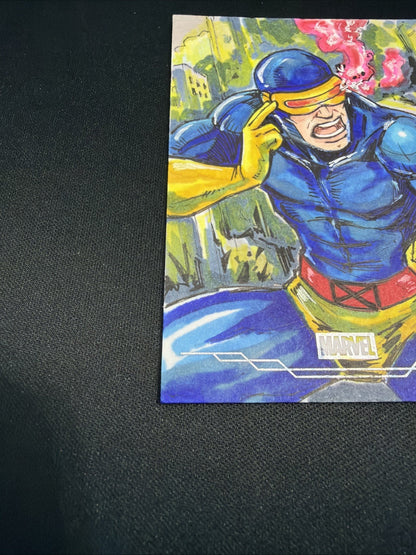 2025 Topps Chrome Marvel Studios CYCLOPS ARTIST SKETCH AUTO # 1/1 Allen Serrano