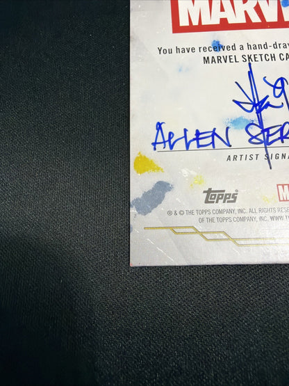 2025 Topps Chrome Marvel Studios CYCLOPS ARTIST SKETCH AUTO # 1/1 Allen Serrano