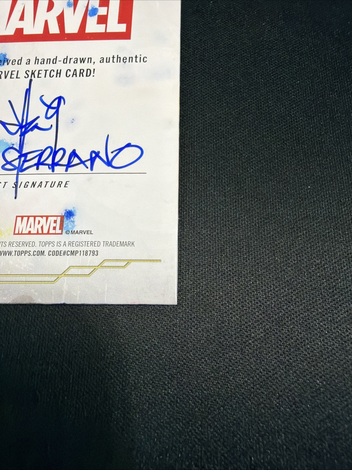 2025 Topps Chrome Marvel Studios CYCLOPS ARTIST SKETCH AUTO # 1/1 Allen Serrano