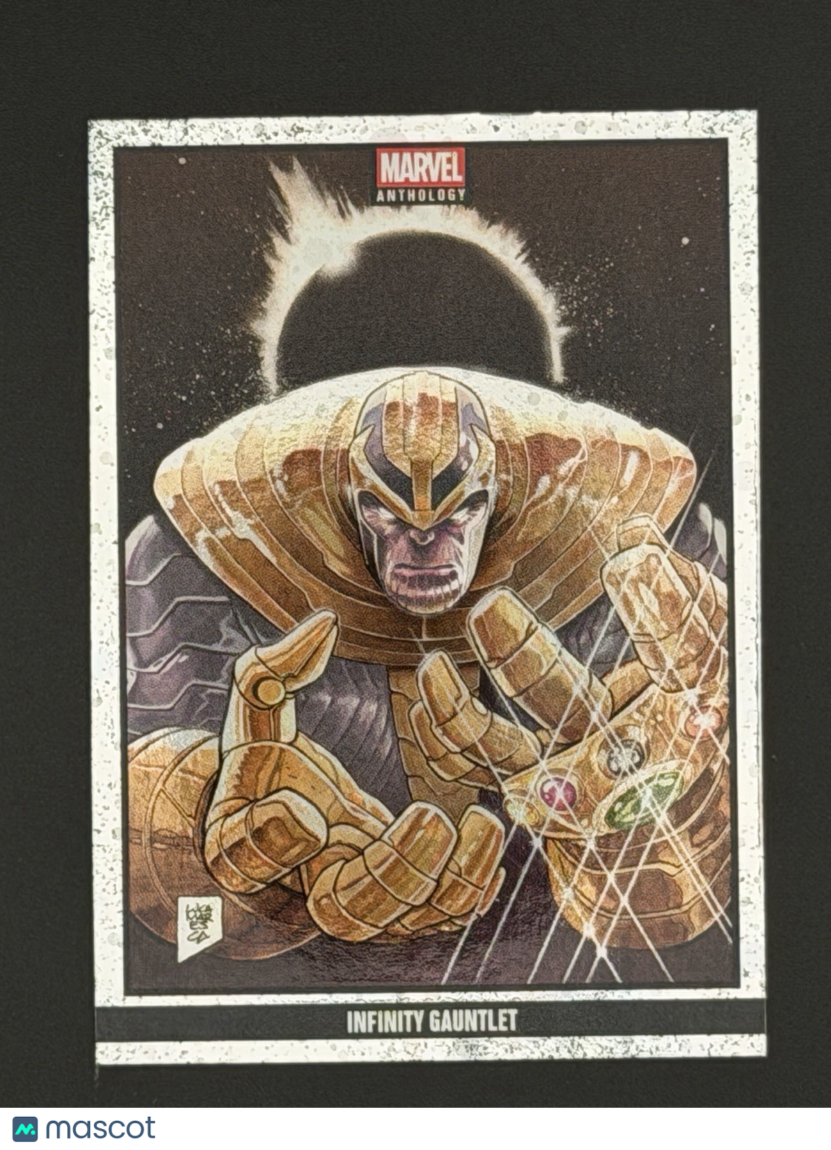 2025 Panini Marvel Anthology #37 Infinity GauntleT 9/10 Cosmo Holo THANOS