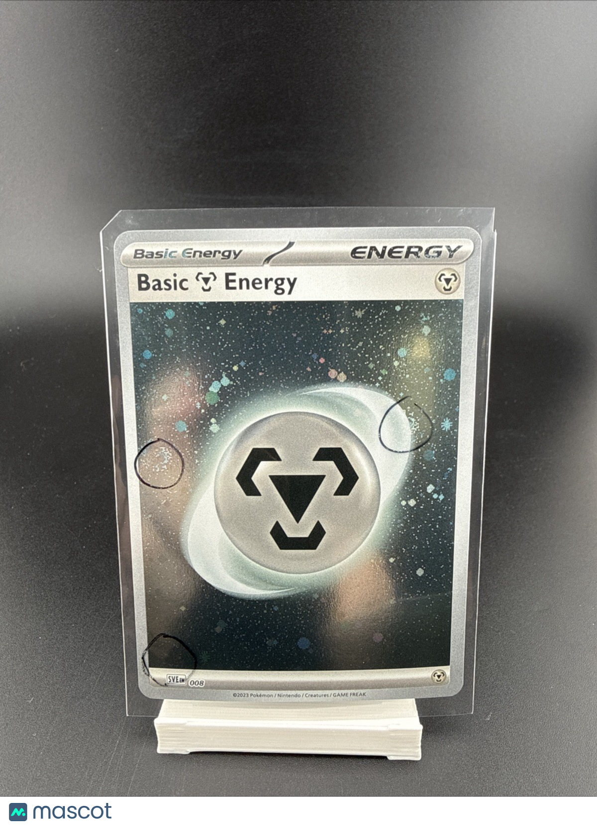 Basic Energy Metal SVE008 3 Swirls Rare Scarlet & Violet 151 Cosmos Holo Pokémon
