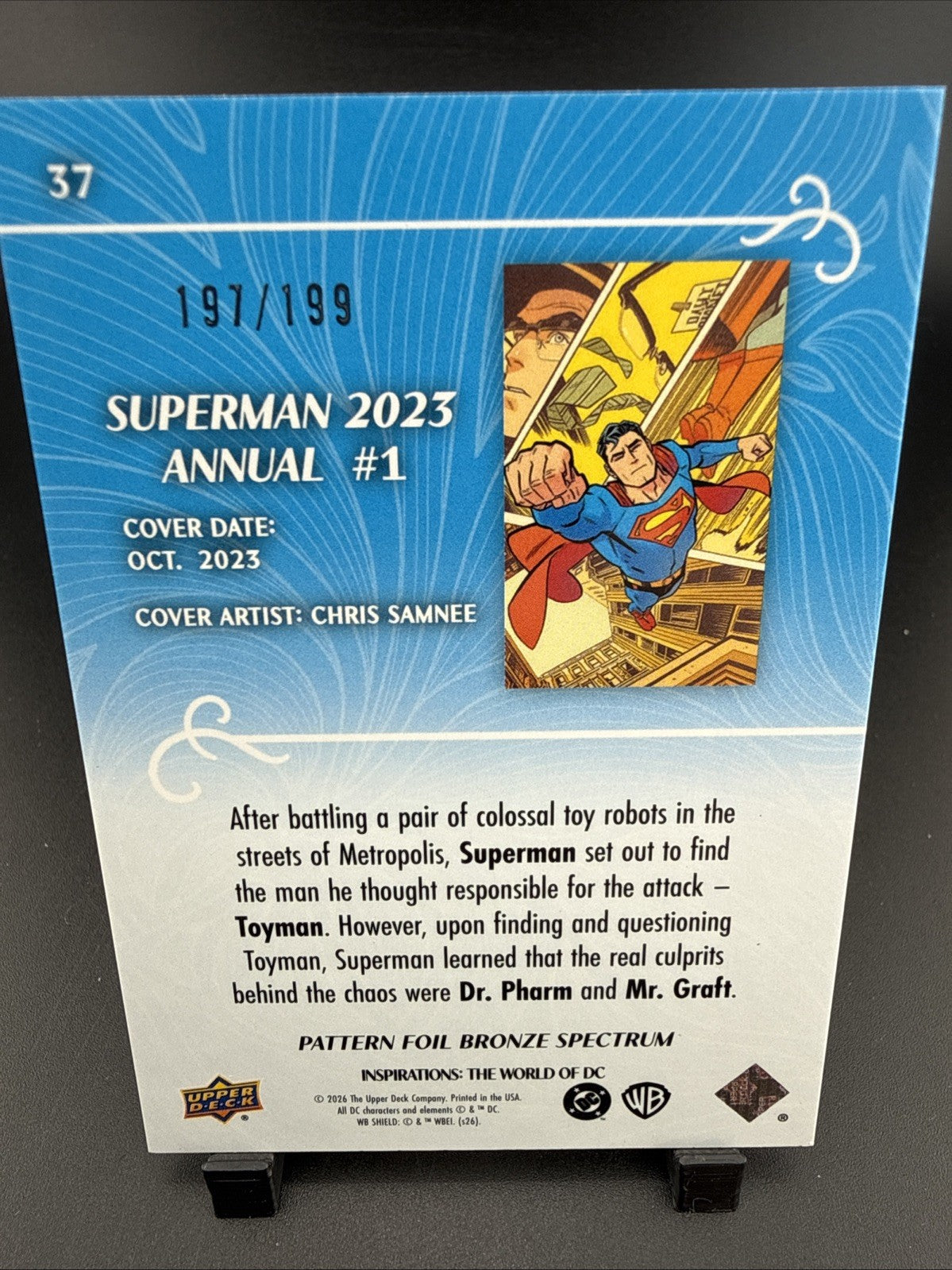 Superman 2026 Upper Deck Inspirations Pattern Foil Green /399 #37