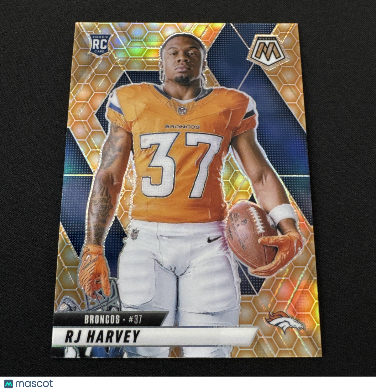 2025 Panini Mosaic Rookie Variations RJ Harvey Honeycomb Prizm #284 Broncos NFL