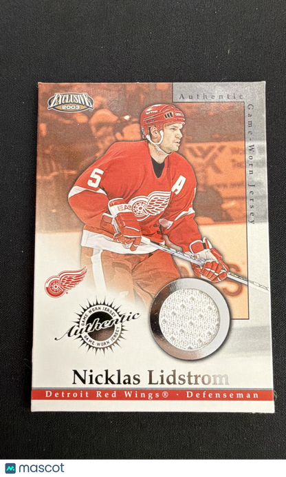 2002-03 Pacific Exclusive - Game-Worn Jerseys Nicklas Lidstrom #8 (MEM)