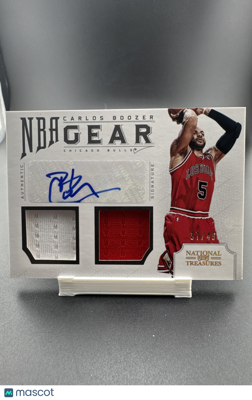 2012-13 Panini National Treasures Combos Signatures 37/49 Carlos Boozer #43