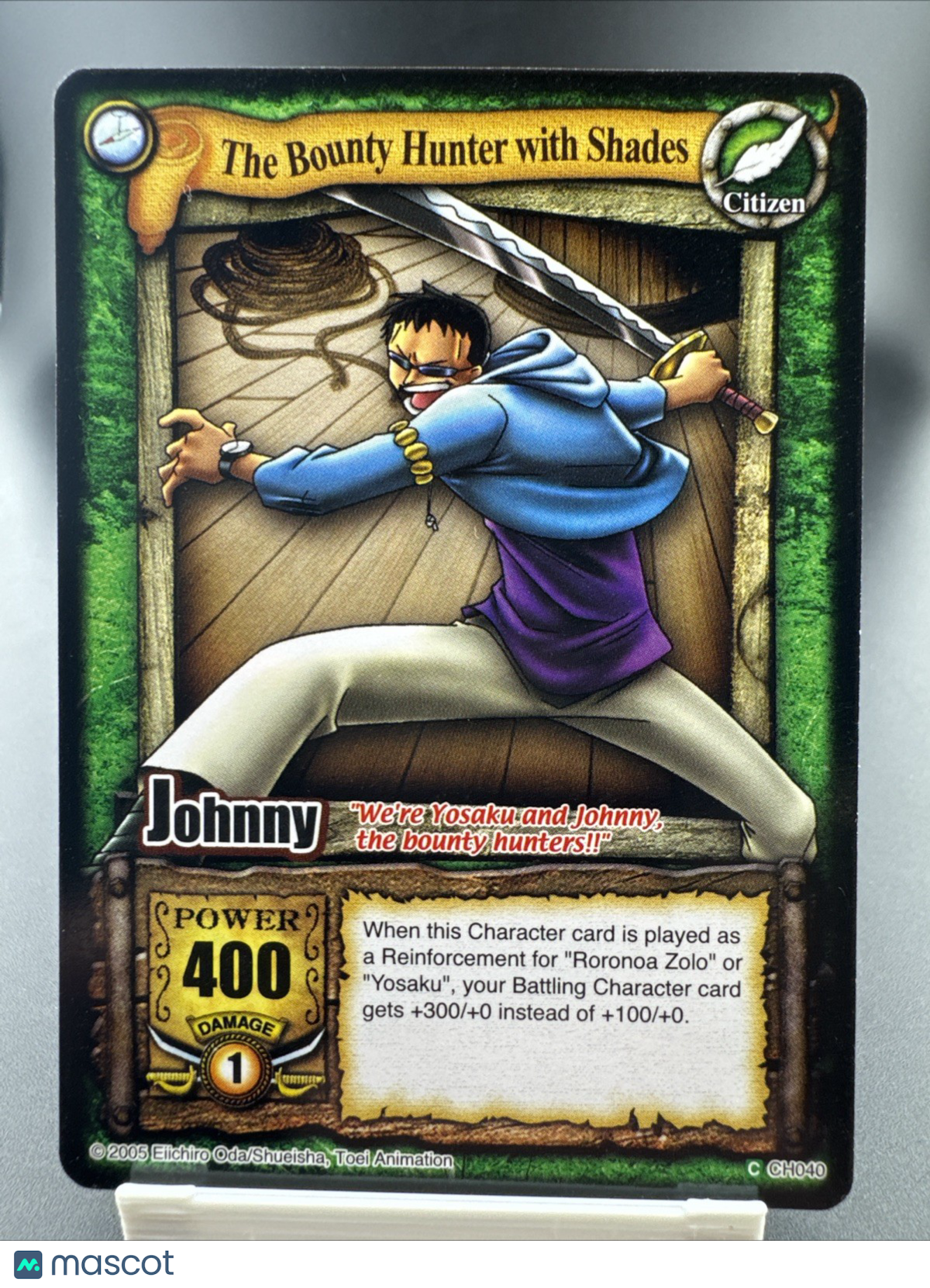 Bandai One Piece CCG Card Johnny The Bounty Hunter With Shades