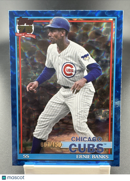2026 Topps Ernie Banks 7/150 Blue Crackle