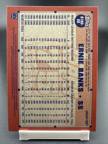 2026 Topps Ernie Banks 7/150 Blue Crackle
