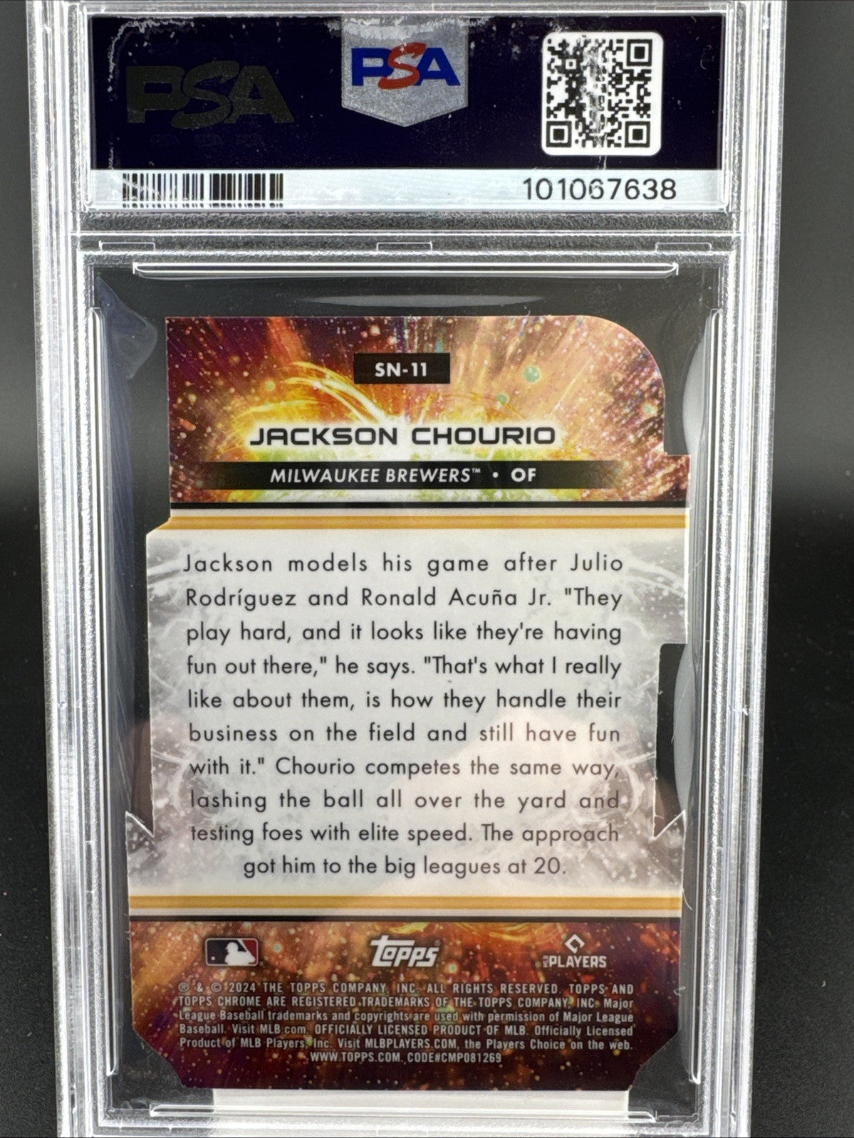 2024 Topps Cosmic Chrome - Stellanova Jackson Chourio #SN-11 (RC)