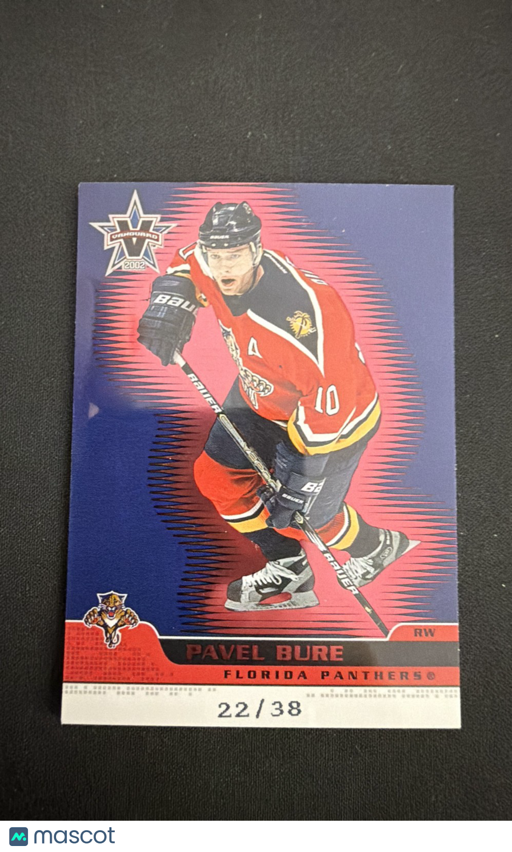 2001-02 Pacific Vanguard - Pavel Bure #42 Red /38