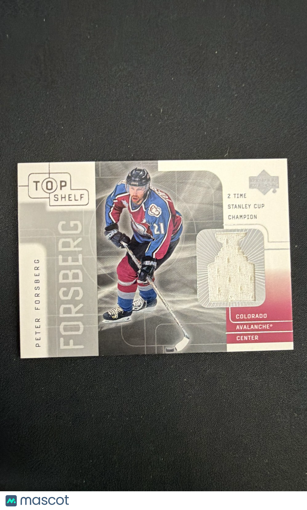 2001-02 Upper Deck Top Shelf - Game-Used Jerseys Peter Forsberg #PF (MEM)