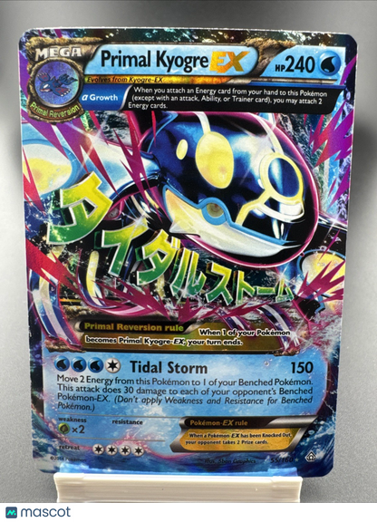Pokémon TCG Primal Kyogre EX Primal Clash Ultra Rare Full Art 55/160 240 HP
