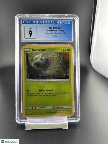 TQG 9.5 MINT+ 2019 Pokemon ENG Bulbasaur 1/18 C
