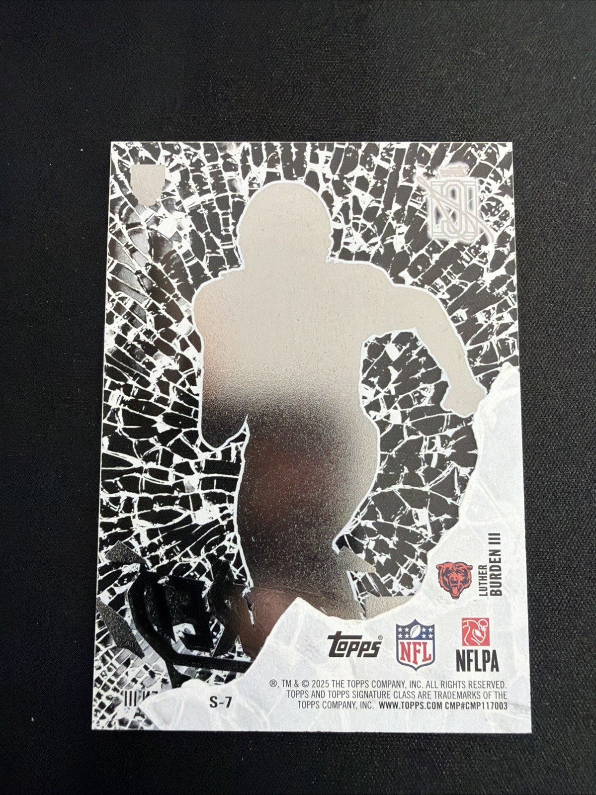 2025 Topps Signature Class Luther Burden lll SHATTERED S-7 CASE HIT Bears