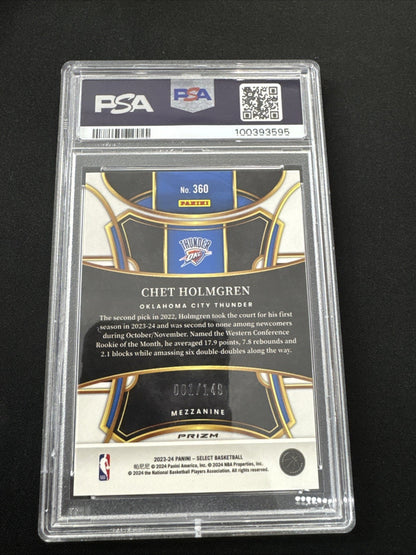 2023-24 Panini Select - Mezzanine Level Chet Holmgren #360 White Prizm /149