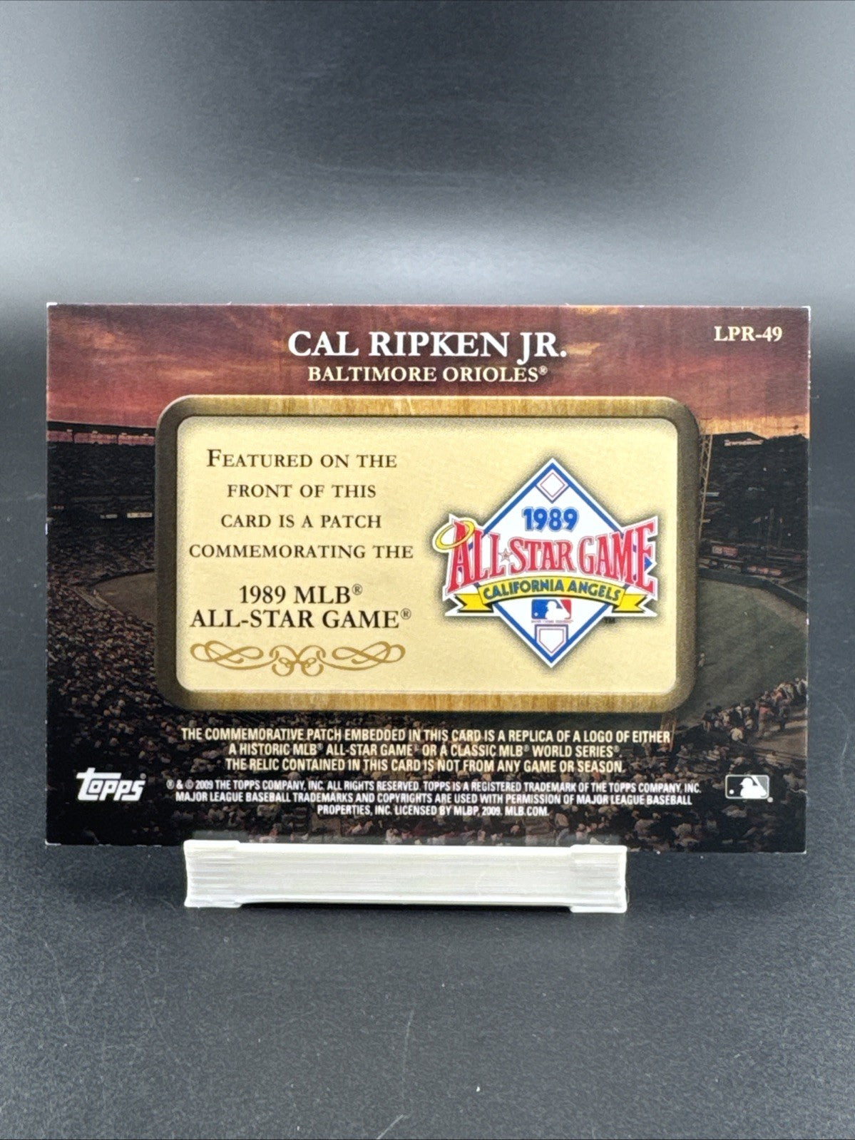 2009 Topps - Legends of the Game Manufactured Commemorative Patch Cal Ripken...