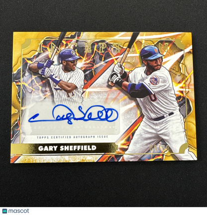 GARY SHEFFIELD 2025 Topps Inception Transformation Gold Auto /50 Mets #ITA-GS