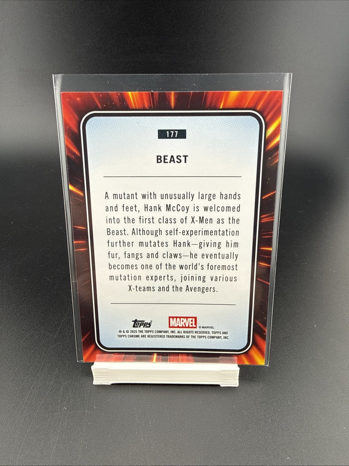 Topps Chrome Marvel 2025 Beast #177 Serial Numbered /399 Non-Sport Card